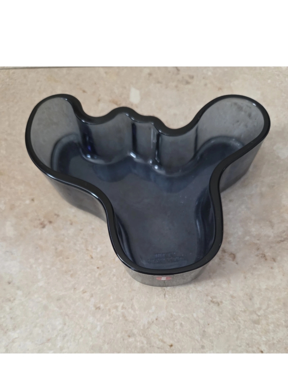 iittala Alvar Aalto Bowl Blue/ Grey Discontinued aprox 5"W× 1.5"H